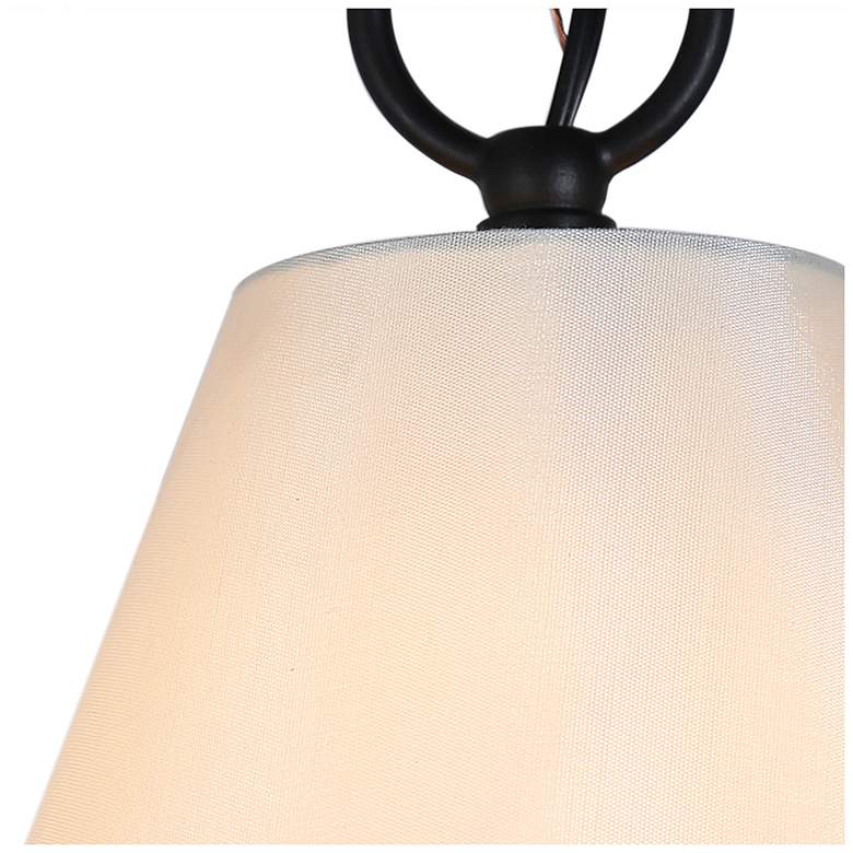 Image 5 Catin 7.9" Wide Balck 1-Light Cone Pendant with Fabric Shade more views
