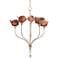 Catrice 27"W Silver Leaf and Capiz Shells 5-Light Chandelier