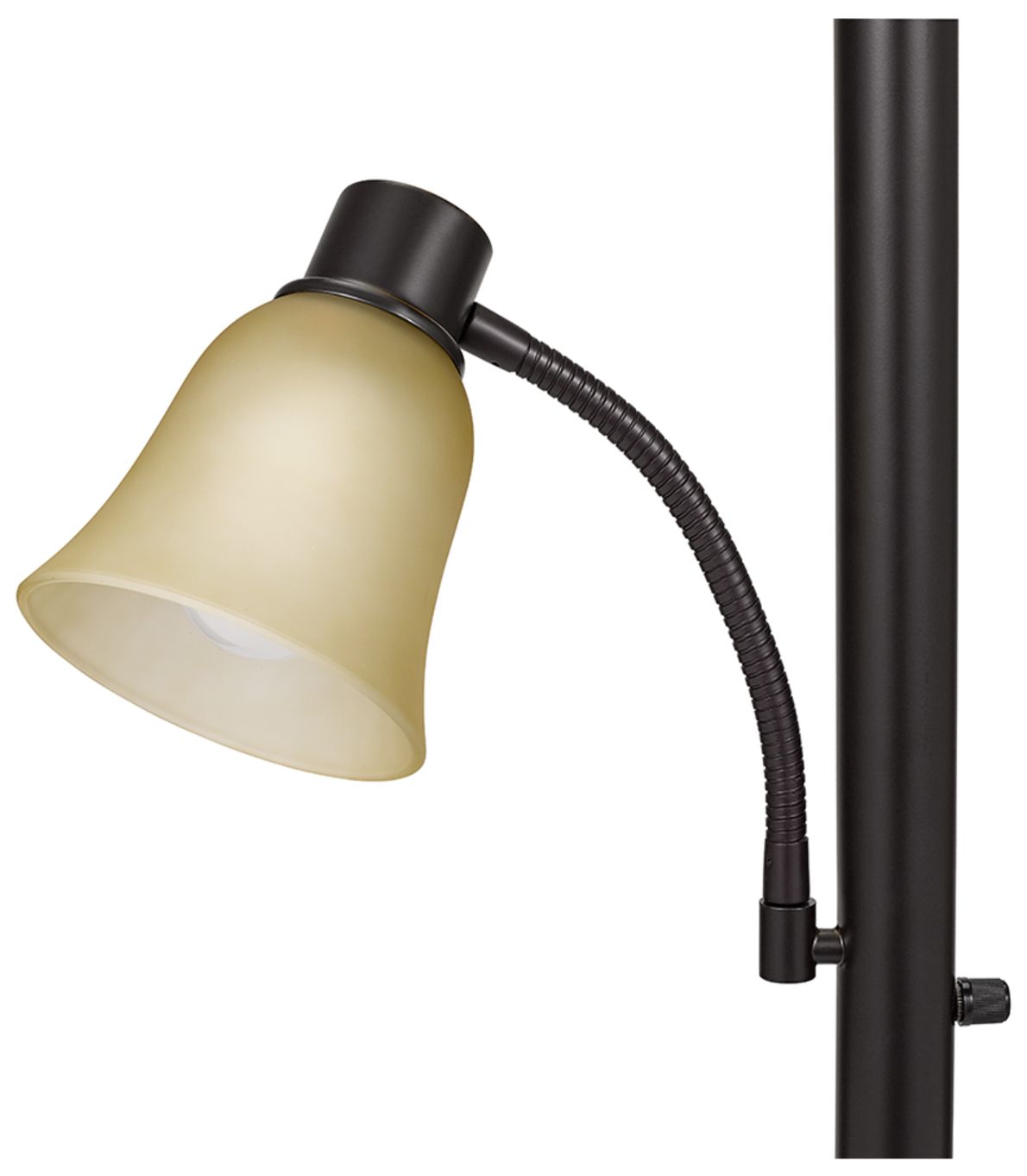 Image 3 Catrina Dark Bronze Torchiere Floor Lamp with Reading Light more views