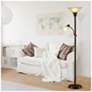4_Catrina Dark Bronze Torchiere Floor Lamp with Reading Light more views