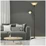 6_Catrina Dark Bronze Torchiere Floor Lamp with Reading Light more views