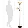 7_Catrina Dark Bronze Torchiere Floor Lamp with Reading Light more views