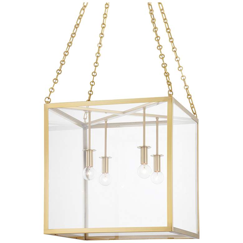Image 1 Catskill 4 Light Med Pendant Aged Brass