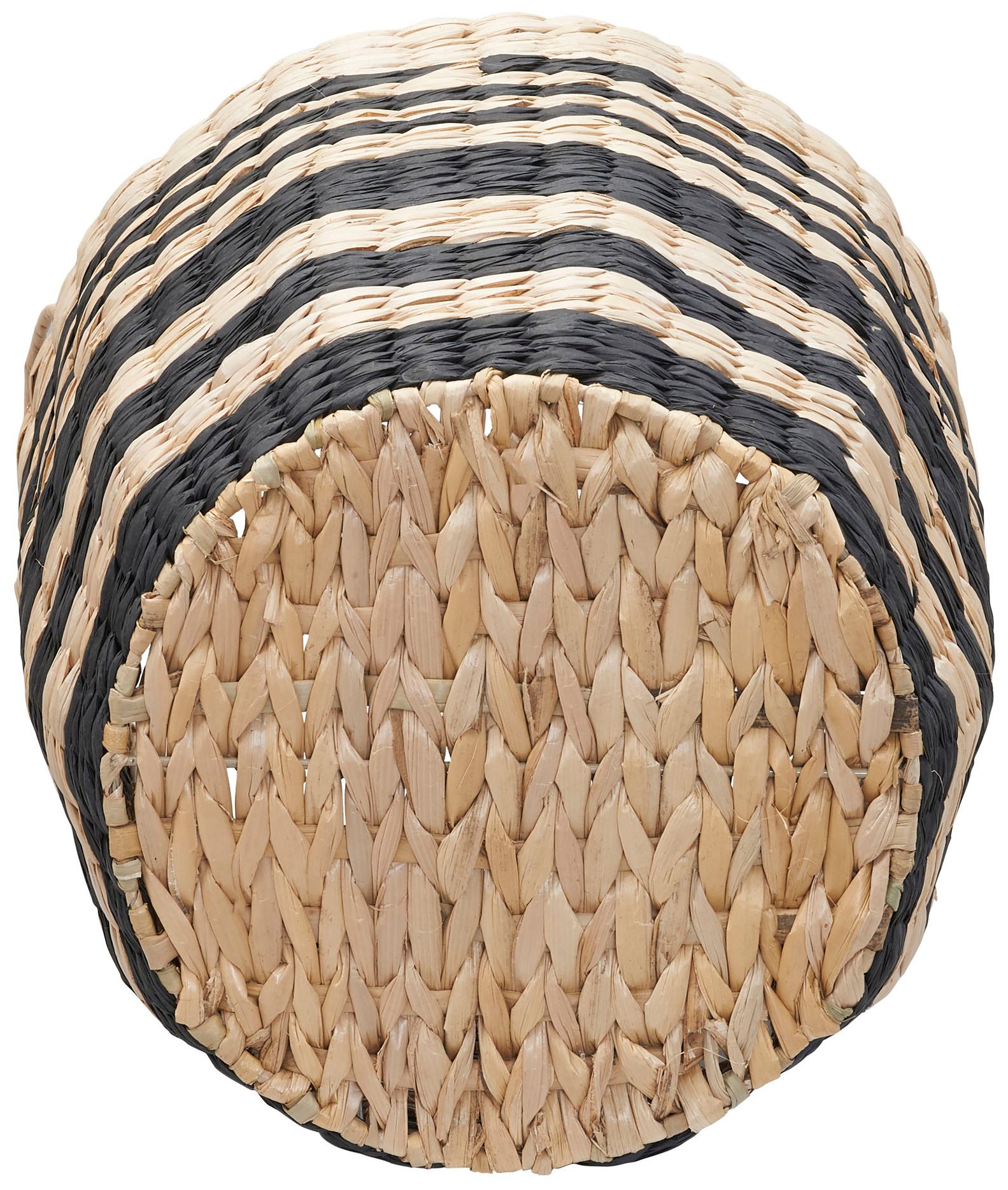 Image 6 Cattail and Paper Multi Band Basket, Natural and Black more views