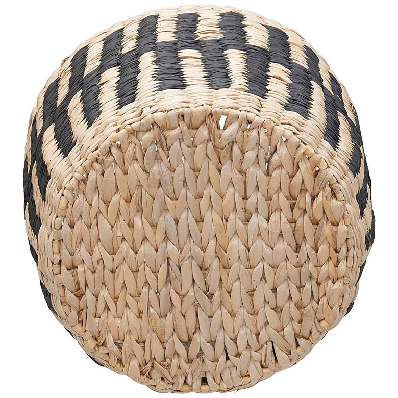 Image 6 Cattail and Paper Pillar Basket, Natural and Black more views
