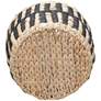 6_Cattail and Paper Pillar Basket, Natural and Black more views