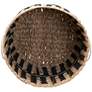 7_Cattail and Paper Pillar Basket, Natural and Black more views