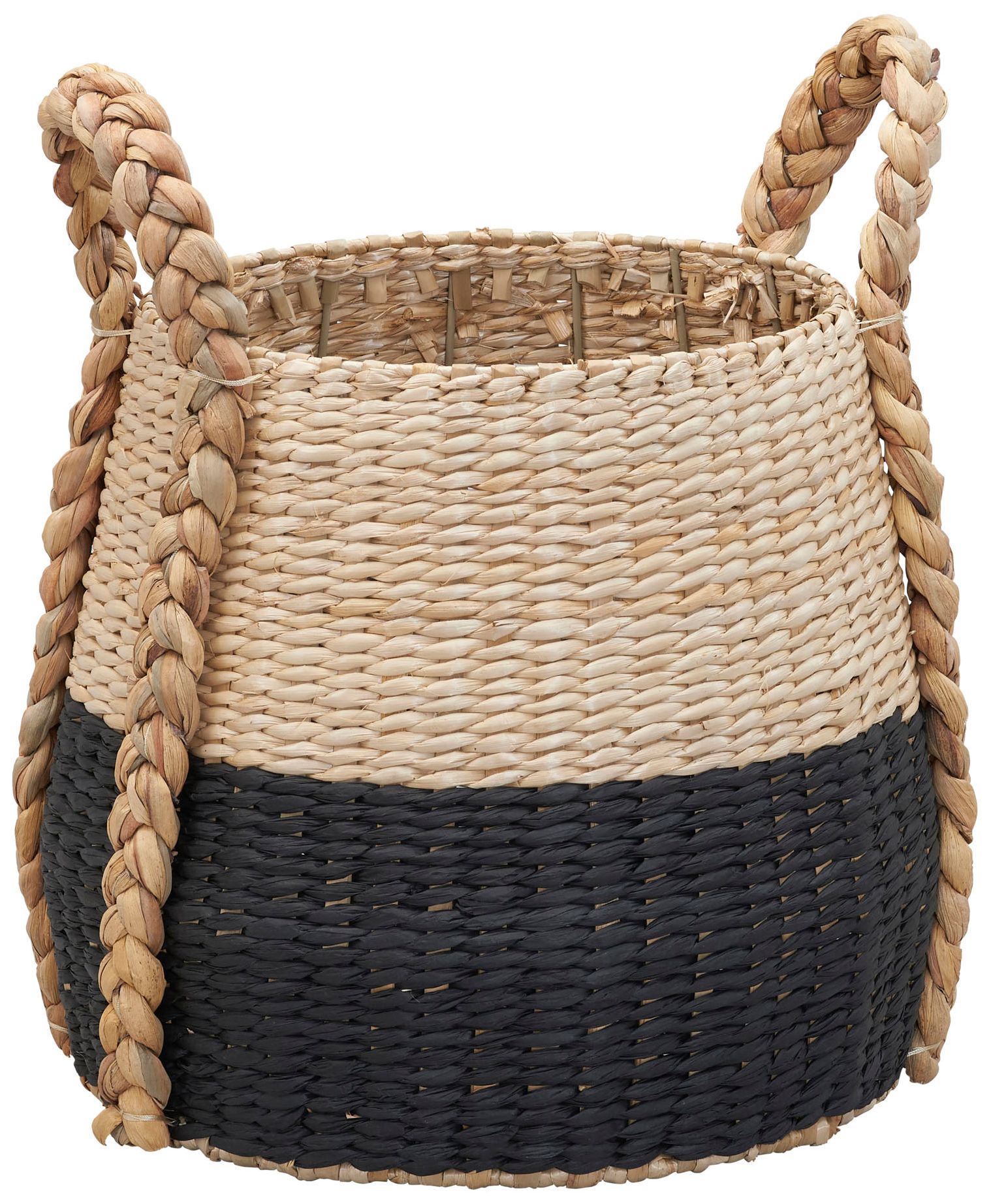 Cattail and Paper Terra Basket, Natural and Black