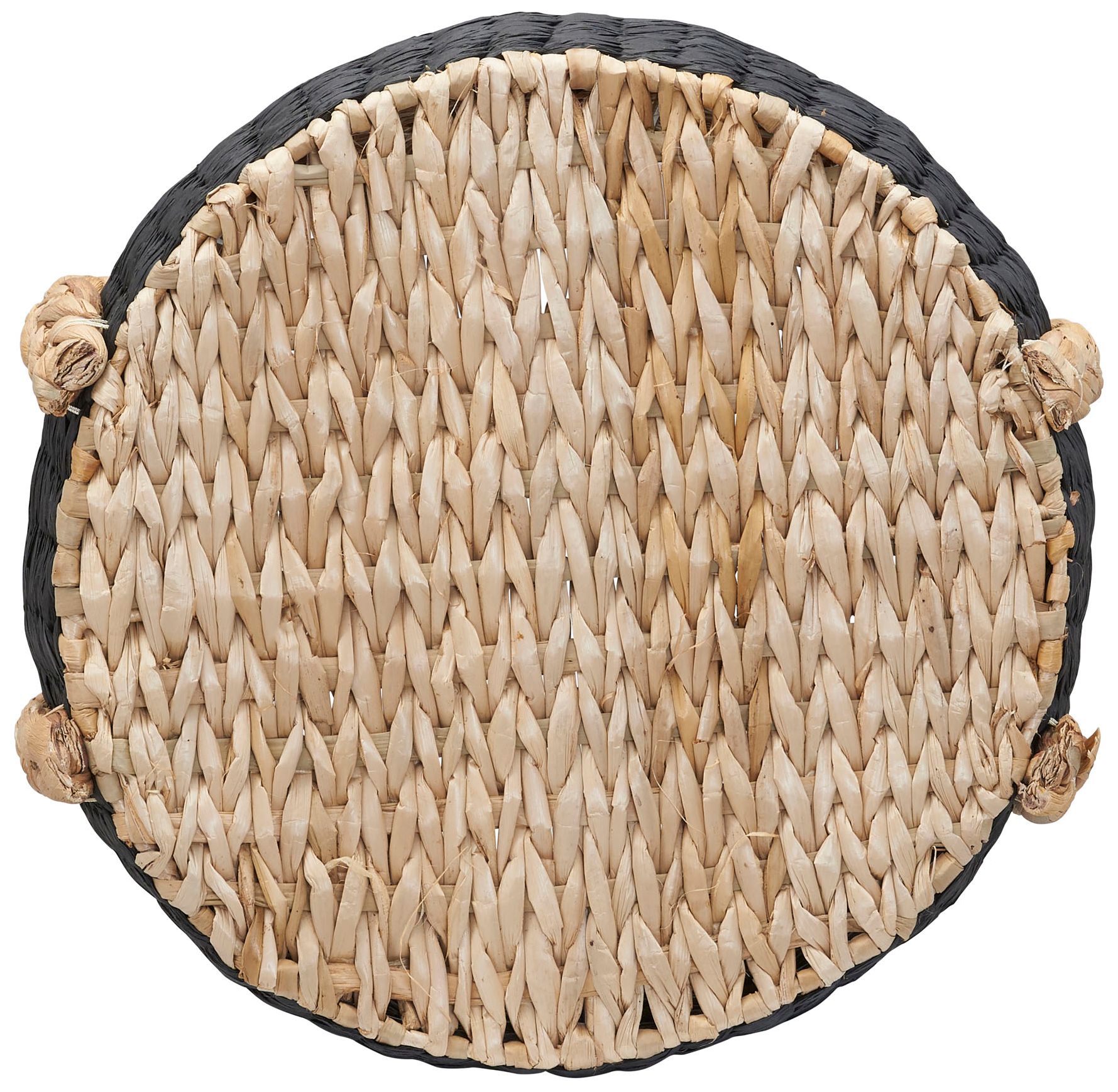 Image 4 Cattail and Paper Terra Basket, Natural and Black more views