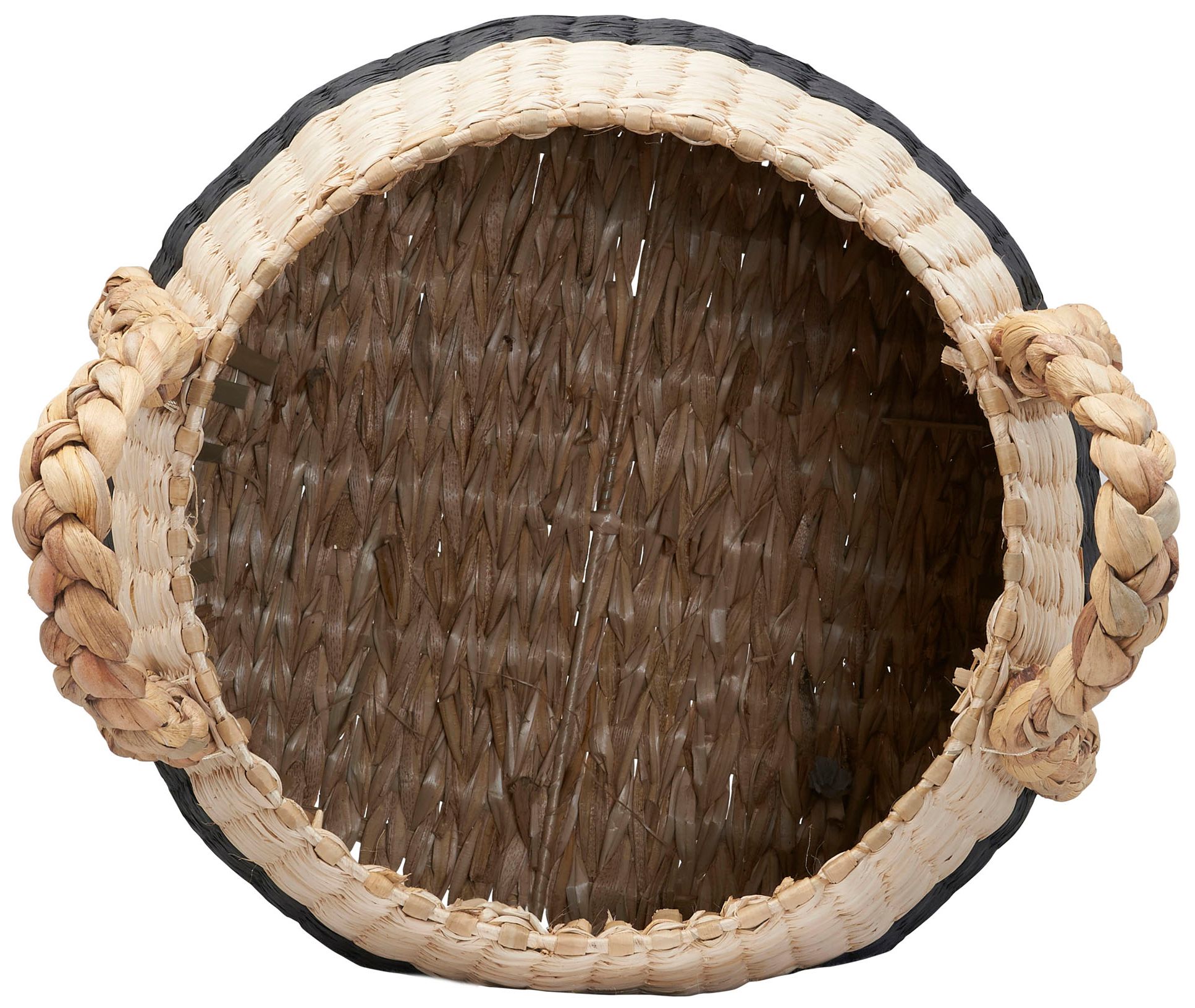 Image 5 Cattail and Paper Terra Basket, Natural and Black more views
