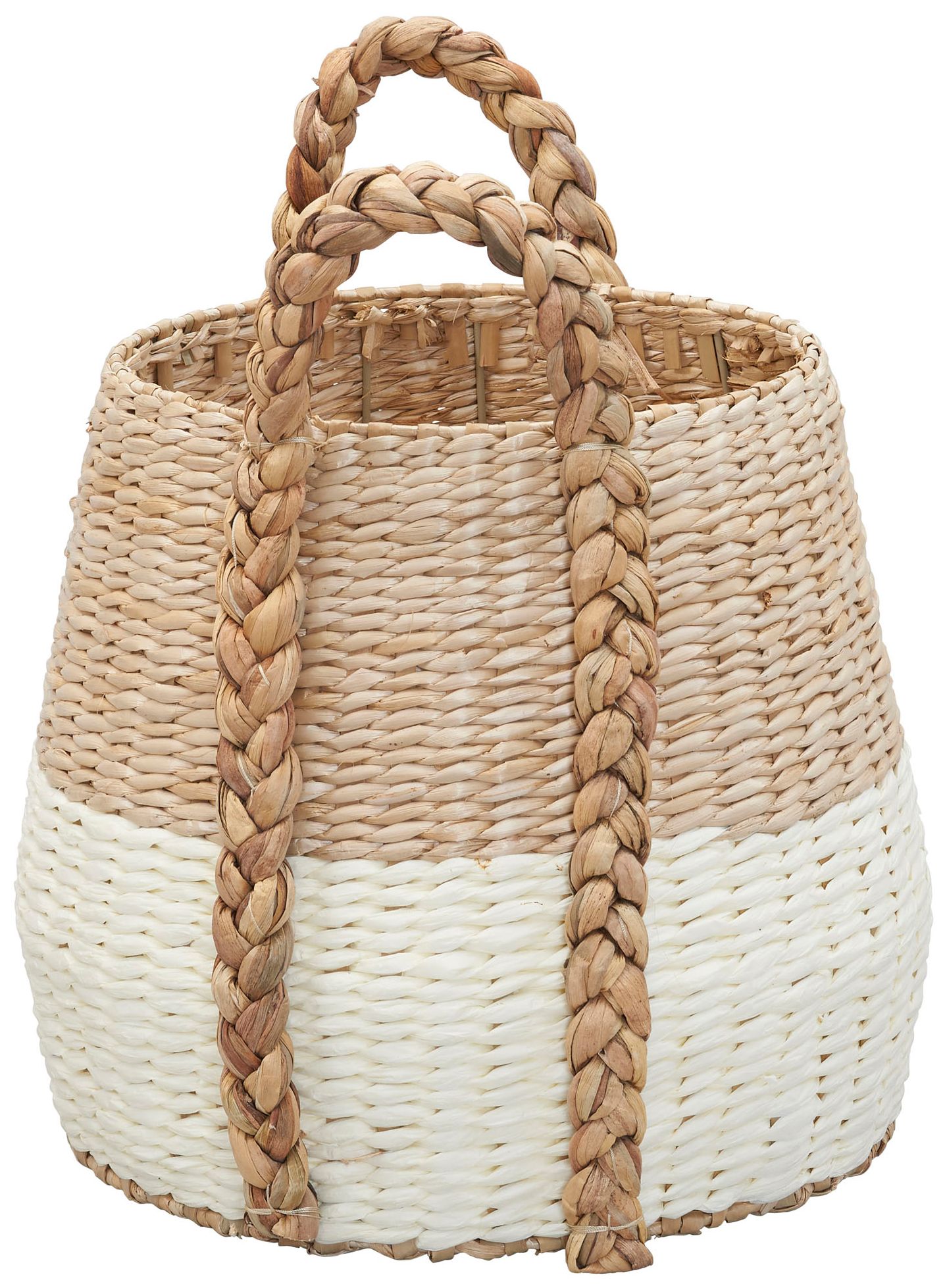 Image 7 Cattail and Paper Terra Basket, Natural and Cream more views