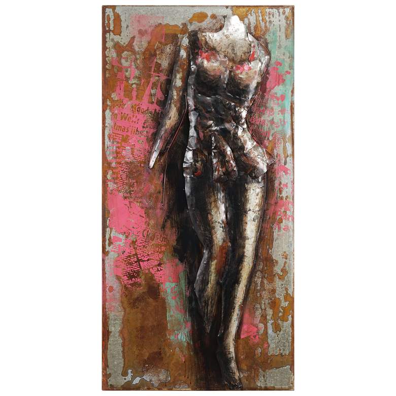 Image 1 Catwalk" Mixed Media Iron Hand Painted Dimensional Wall Art