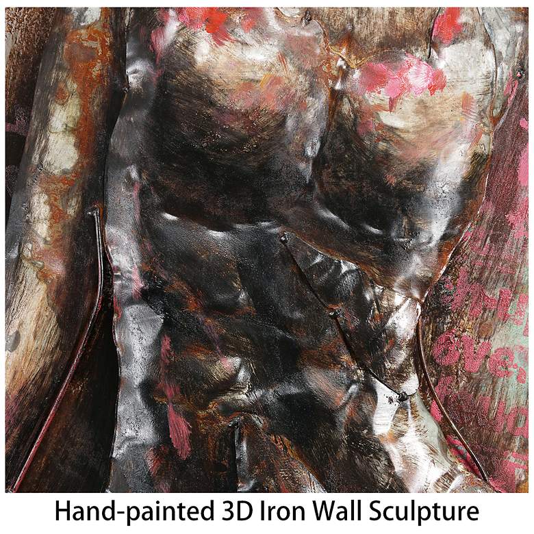 Image 4 Catwalk" Mixed Media Iron Hand Painted Dimensional Wall Art more views