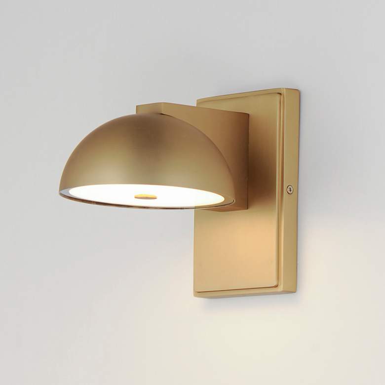 Image 1 Cauldron 6" LED Outdoor Wall Sconce Gold