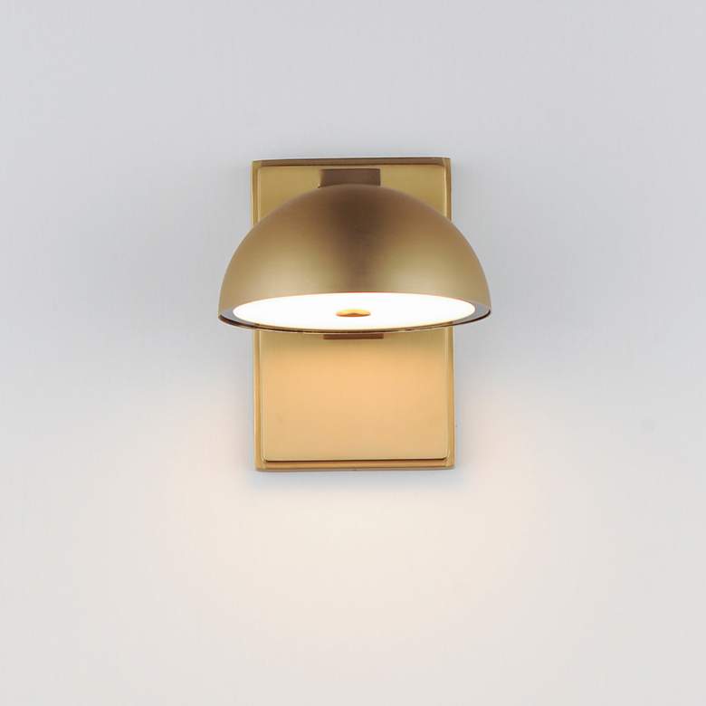 Image 4 Cauldron 6" LED Outdoor Wall Sconce Gold more views