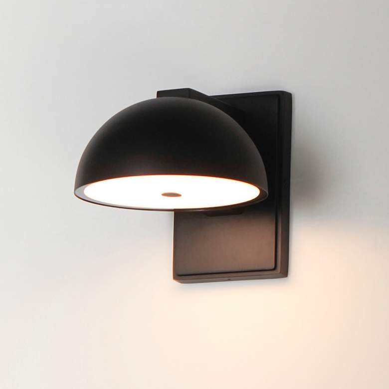 Image 1 Cauldron 7" LED Outdoor Wall Sconce Black