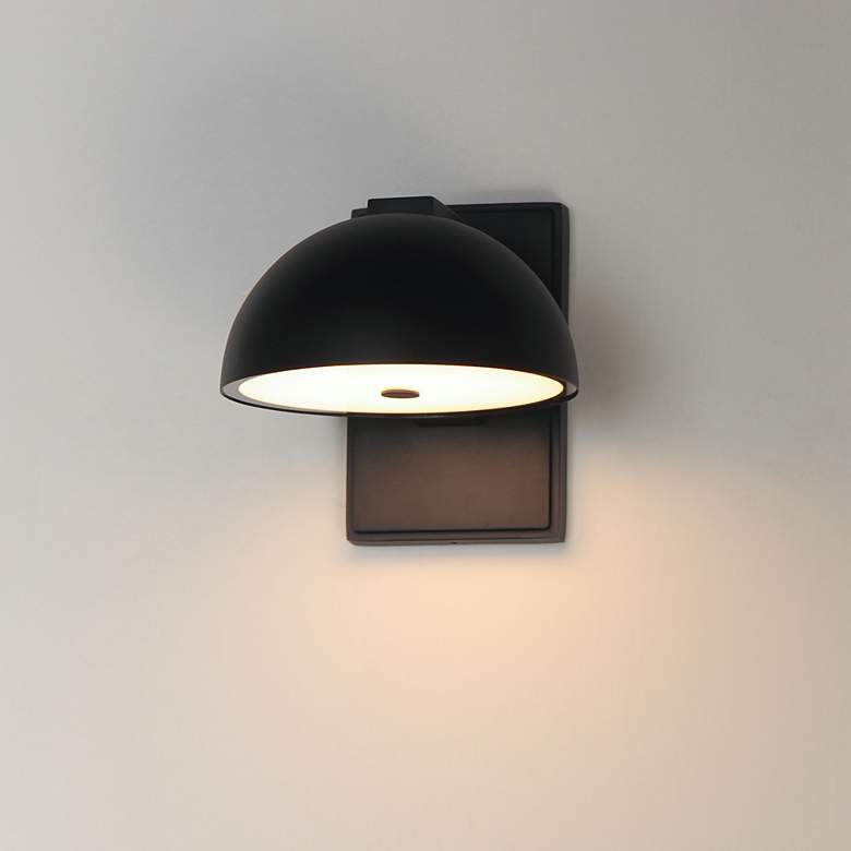 Image 4 Cauldron 7" LED Outdoor Wall Sconce Black more views