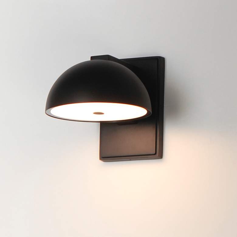 Image 5 Cauldron 7" LED Outdoor Wall Sconce Black more views