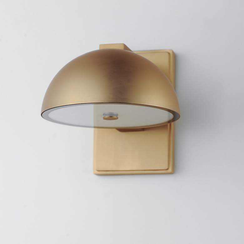Image 1 Cauldron 7" LED Outdoor Wall Sconce Gold