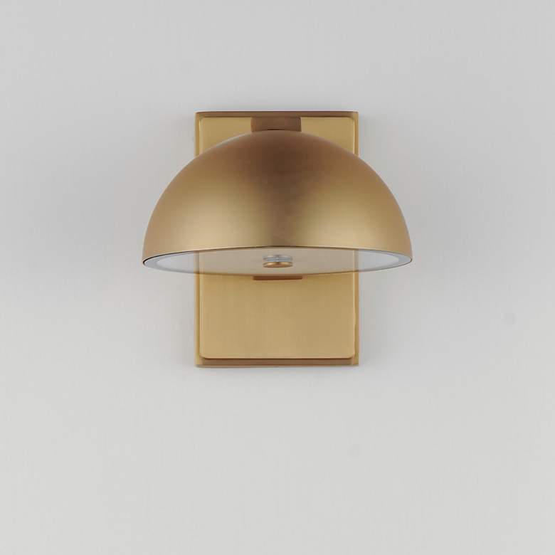 Image 3 Cauldron 7" LED Outdoor Wall Sconce Gold more views