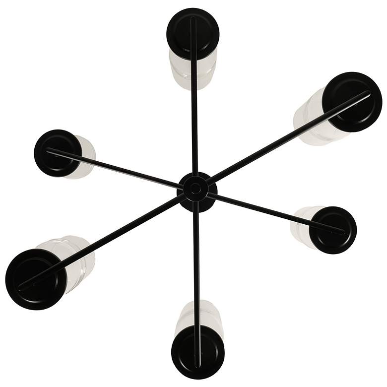 Image 4 Caulford 25" Wide 6-Light Black & Gold Chandelier more views