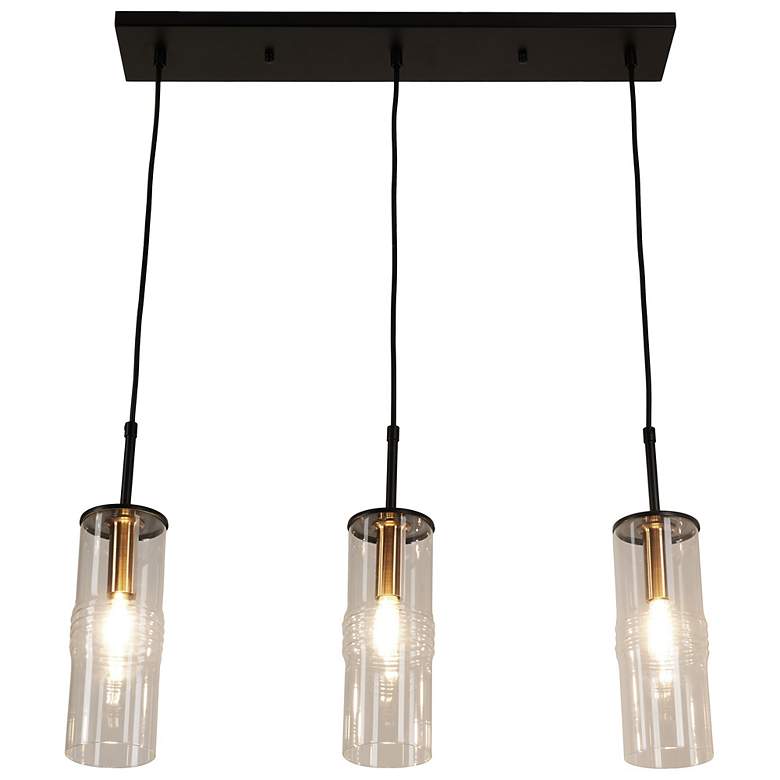 Image 3 Caulford 28" Wide 3-Light Black Island Light more views