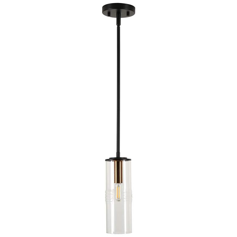 Image 1 Caulford 4.72" Wide Black Pendant