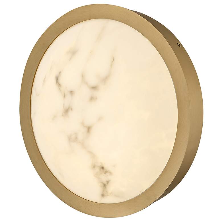 Image 4 Cava 12 3/4" Wide Lacquered Brass LED Ceiling Light more views