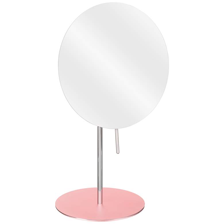 Image 1 Cava Blush 3X Magnified Standing Round Makeup Mirror