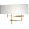 Cavaletti 11.5" High Modern Brass Sconce With Natural Anna Shade