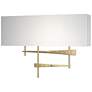 Cavaletti 11.5" High Modern Brass Sconce With Natural Anna Shade