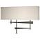 Cavaletti 11.5" High Natural Iron Sconce With Flax Shade