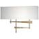 Cavaletti 11.5" High Soft Gold Sconce With Natural Anna Shade
