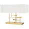 Cavaletti 15.3" High Modern Brass Table Lamp With Natural Anna Shade