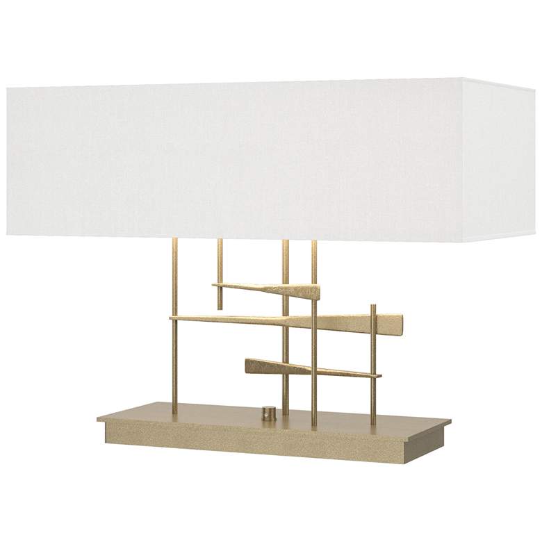 Image 1 Cavaletti 15.3" High Soft Gold Table Lamp With Natural Anna Shade