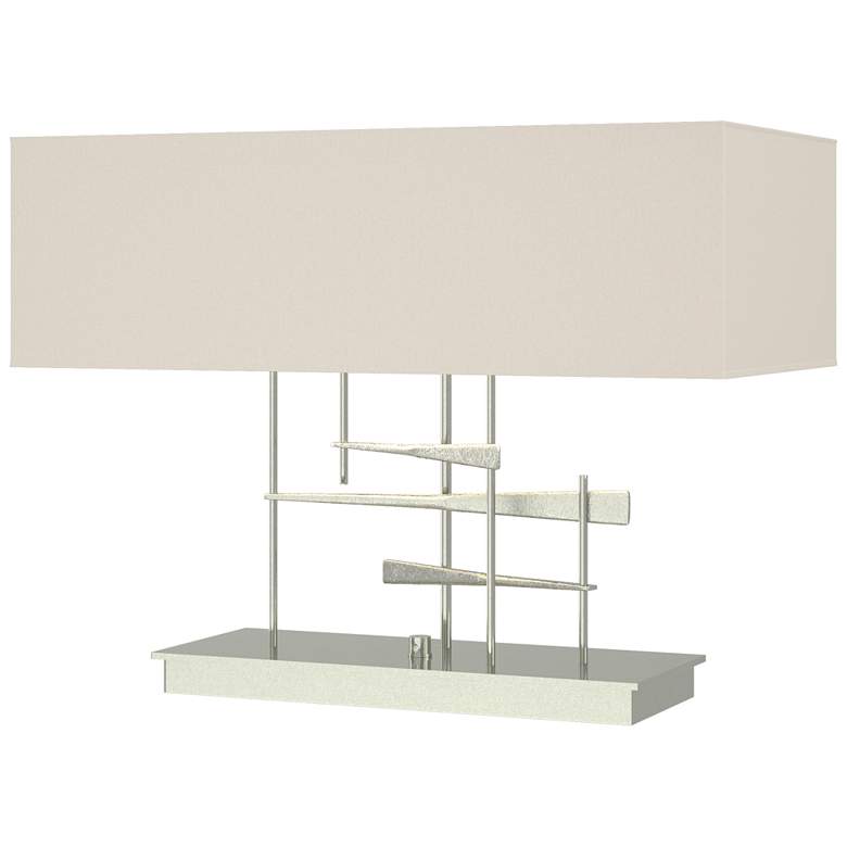 Image 1 Cavaletti 15.3" High Sterling Table Lamp With Flax Shade