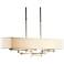 Cavaletti 42" Wide Dark Smoke Pendant With Flax Shade