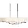 Cavaletti 42" Wide Dark Smoke Pendant With Natural Anna Shade