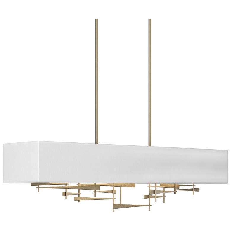 Image 1 Cavaletti 42" Wide Soft Gold Pendant With Natural Anna Shade