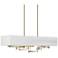 Cavaletti 42" Wide Soft Gold Pendant With Natural Anna Shade