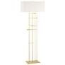 Cavaletti 65.2" High Modern Brass Floor Lamp With Natural Anna Shade