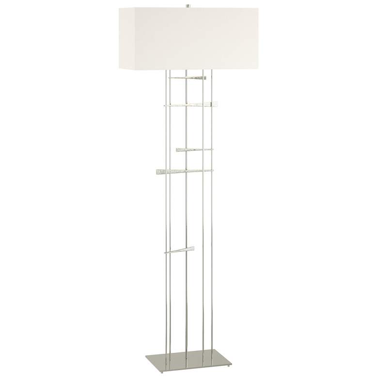 Image 1 Cavaletti 65.2" High Sterling Floor Lamp With Natural Anna Shade