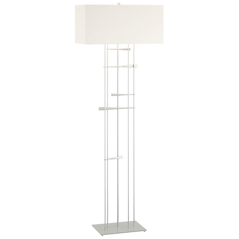 Image 1 Cavaletti 65.2"H Vintage Platinum Floor Lamp With Natural Anna Shade
