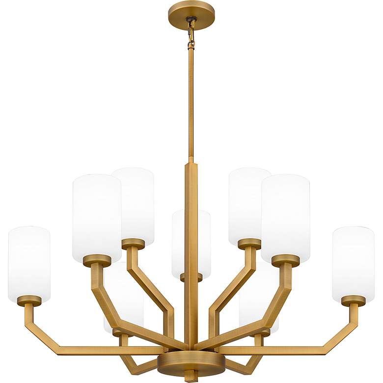 Image 4 Cavalier 9-Light Aged Brass Chandelier more views
