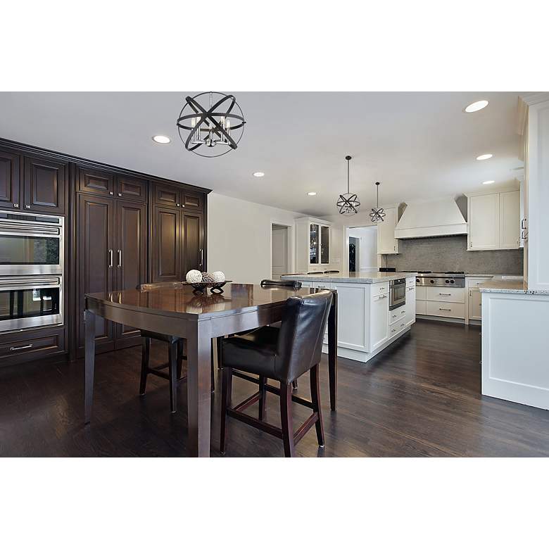Image 3 Cavallo by Z-Lite Hammered Black + Chrome 5 Light Pendant more views