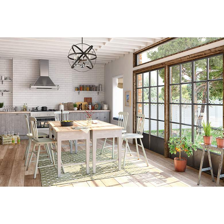 Image 4 Cavallo by Z-Lite Hammered Black + Chrome 5 Light Pendant more views