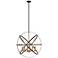 Cavallo by Z-Lite Hammered Bronze + Olde Brass 8 Light Chandelier