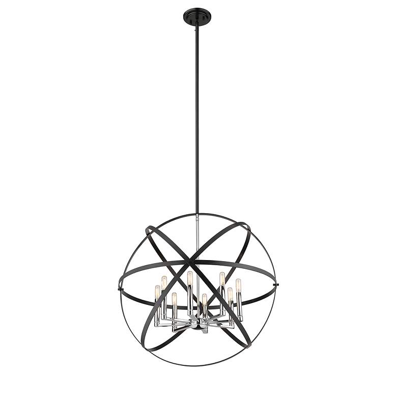 Image 2 Cavallo by Z-Lite Hammered Bronze + Olde Brass 8 Light Chandelier more views