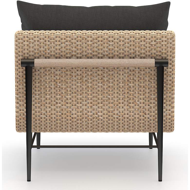 Image 3 Cavan Charcoal Fabric and Natural Woven Outdoor Chair more views
