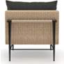 Cavan Charcoal Fabric and Natural Woven Outdoor Chair